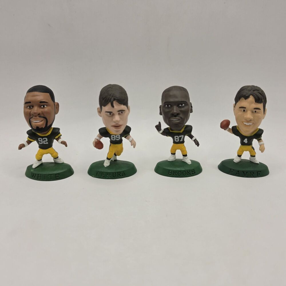 VTG Green Bay Packers Headliners 1997 White Favre Chmura Brooks Lot Of 4